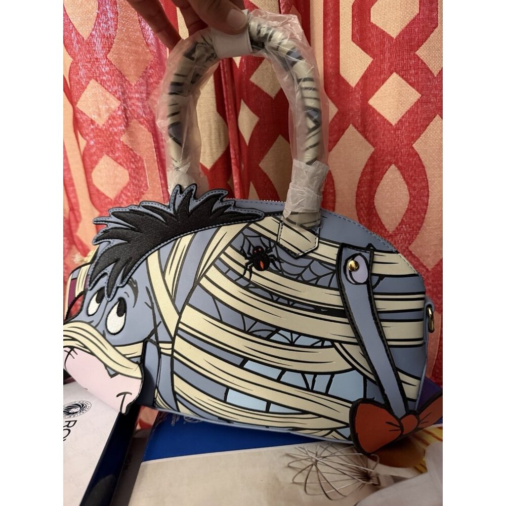 Loungefly Winnie The Pooh Mummy Eeyore Halloween Cosplay Glow Crossbody Bag